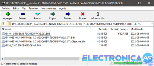 Más información sobre "LENOVO G410 G510 LA-9641P  - PACK BIOS+EC"