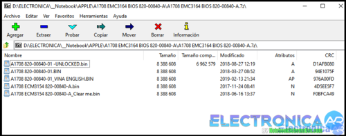 Más información sobre "APPLE A1708 EMC3164  820-00840-A -Pack de BIOS"