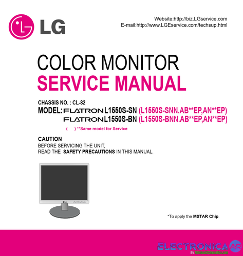 Más información sobre "Monitor LG L1550S-SN L1550S-BN chasis CL-82"