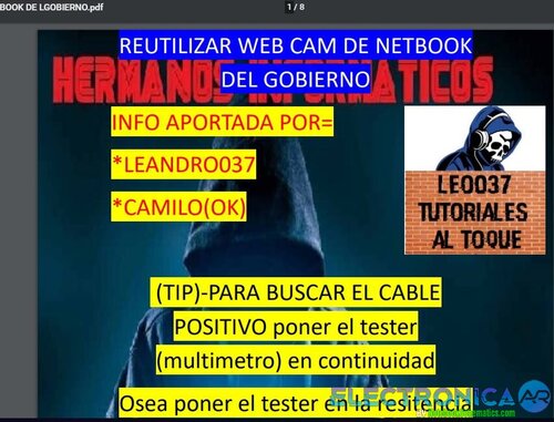 Más información sobre "CONVERTIR WEBCAM DE NETBOOK DEL GOBIERNO A WEB CAM USB."