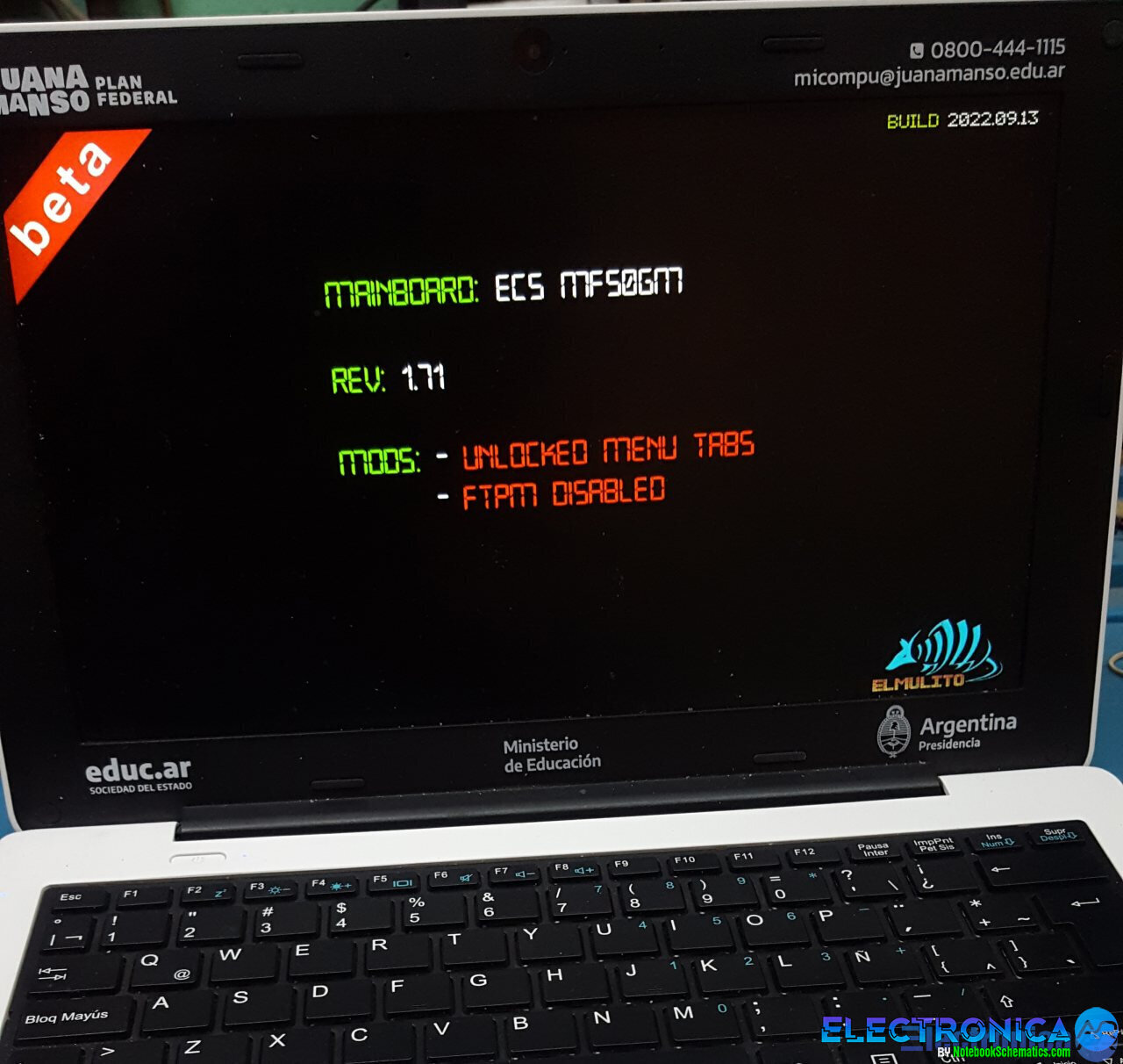 MF50GM 1.71 Bios "ELMULITO" Unlock de Equipo y Full Unlock Bios