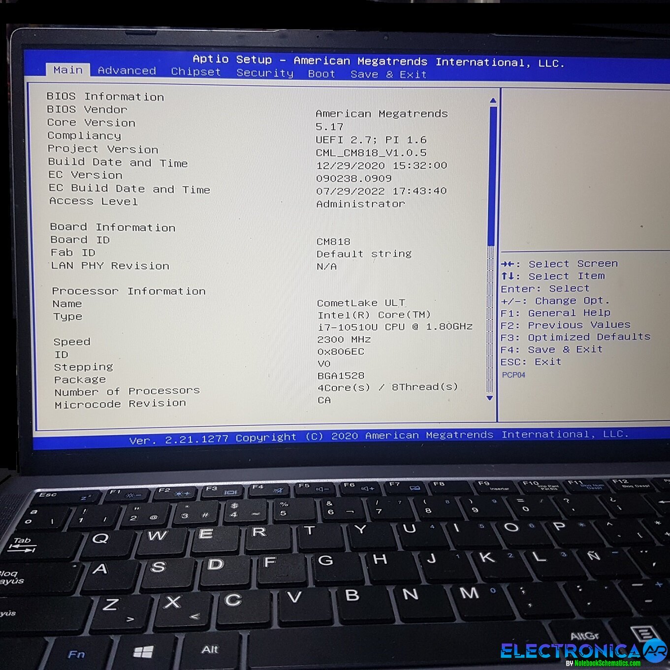 NSX KAIROS I7 ULTRASLIM EM_CM818_96B_V2.0C BIOS