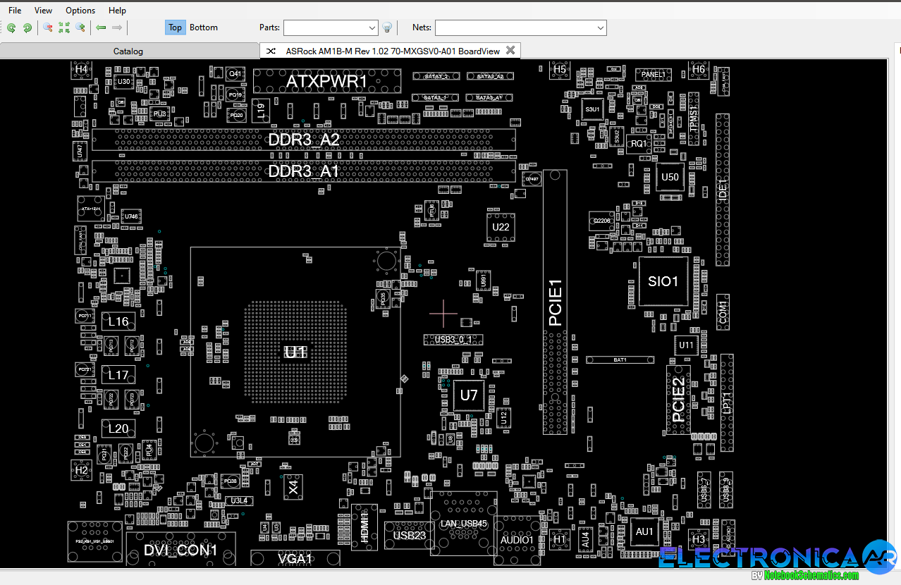 ASROCK AM1B-M   BOARDVIEW