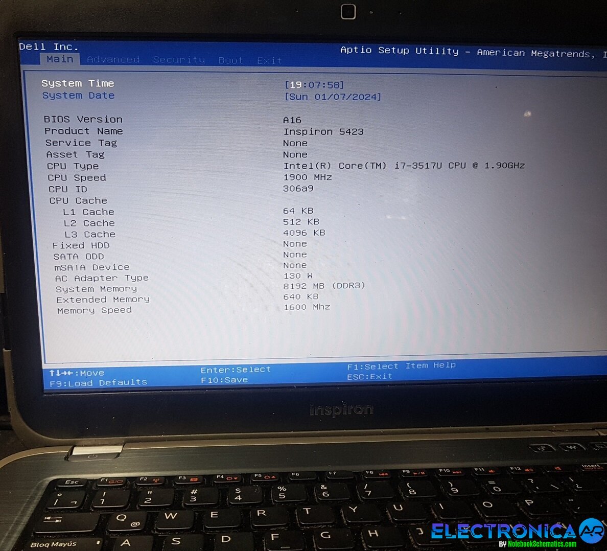 Dell Inspiron 14z 5423 DMB40 11289-1  BIOS