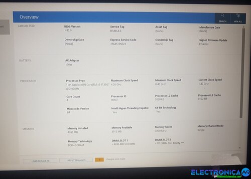 Más información sobre "DELL LATITUDE 3420 3520 213047-1 CYBORG-L15 MB TGL NEW PD 4C52D$LA - BIOS"