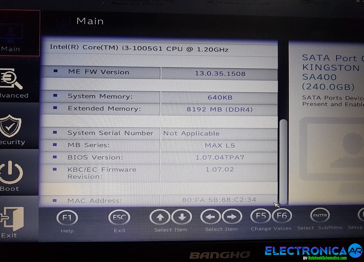 BANGHO MAX L5 6-71-NL4L0-D02  NL40LUMB-0D 6-77-NL50LU0A-N02-7C#1Z BIOS