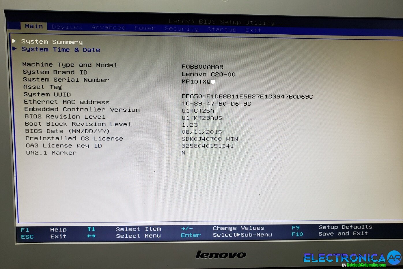 AIO LENOVO C20-00 IBSWSC AIA30 LA-C671P BIOS+EC