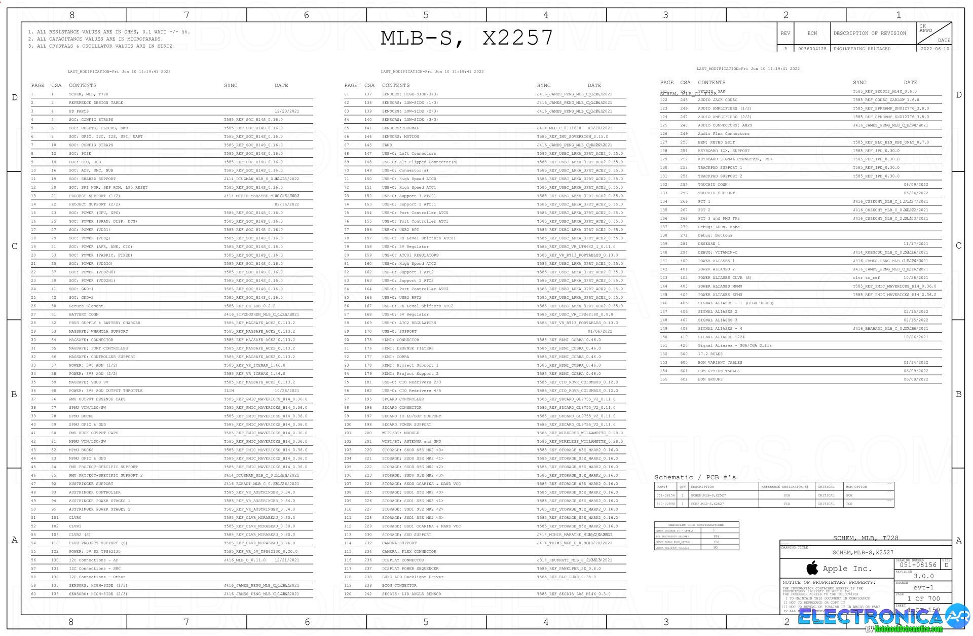 MacBook Pro 16" M2 A2780 2023 Schematic- 820-02890 Schematic