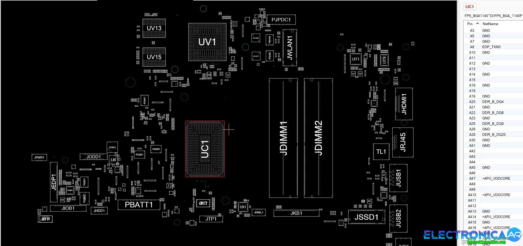 Dell Inspiron 15 5575 Boardview - Compal CAL51 LA-F121P  Boardview