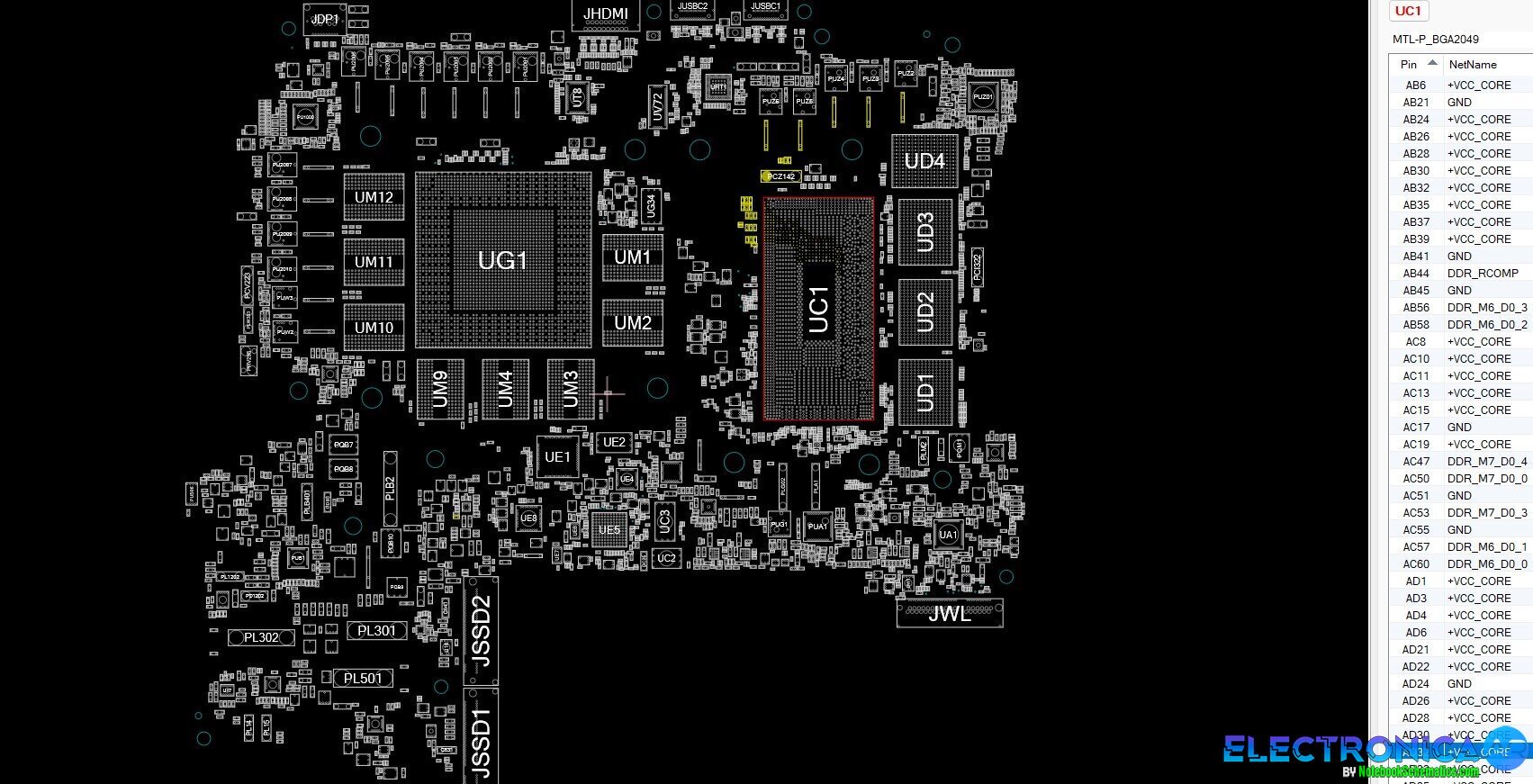 Dell Alienware X16 R2  Boardview - Compal LA-M41AP Boardview