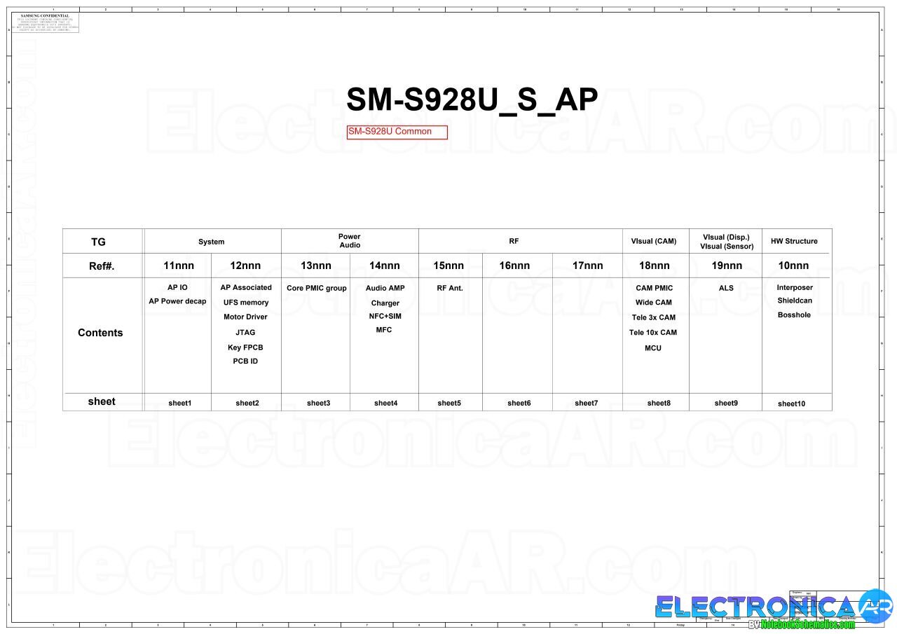 Samsung Galaxy S24 Ultra Schematic & Silkscreen - SM-S928U Schematic & Silkscreen