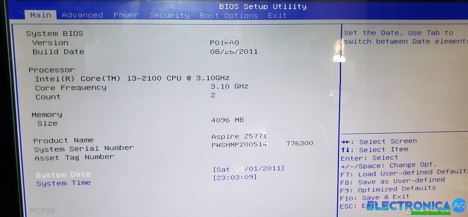 ACER ASPIRE Z5771 IPISB-AG REV 1.04 BIOS