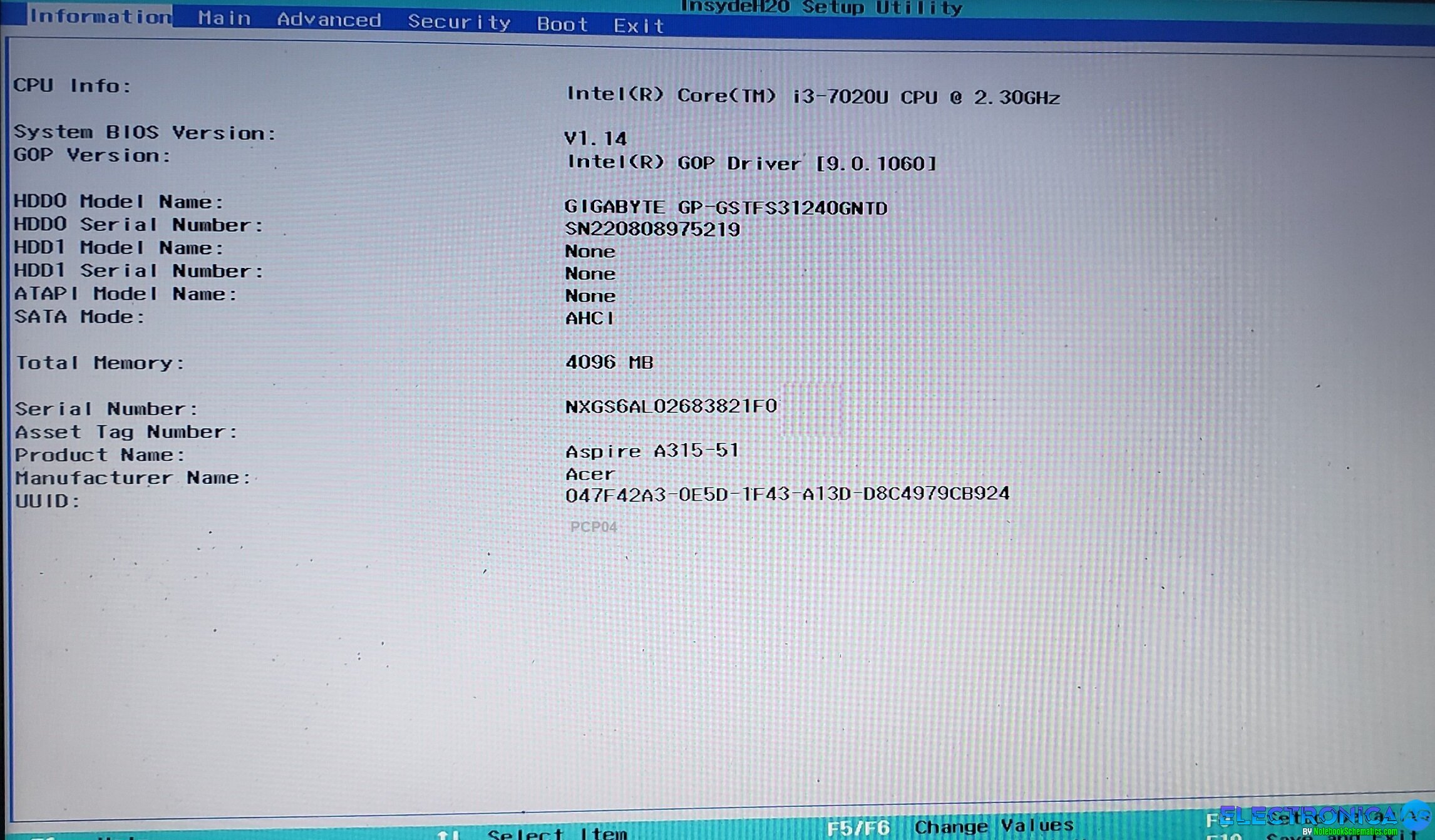 ACER ASPIRE 3 A315-51 ZAV DA0ZAVMB8G0 Rev. G