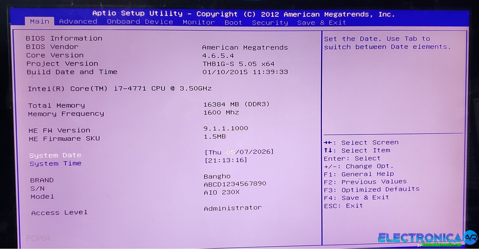 BIOS BANGHO AIO E2320 TH81G-S