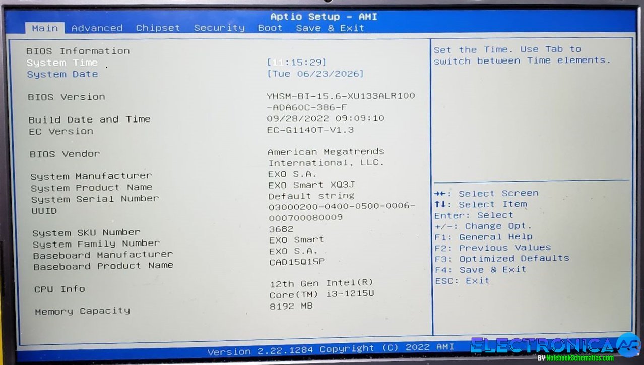 EXO SMART XQ3J XU133AL REV 1.0 BIOS